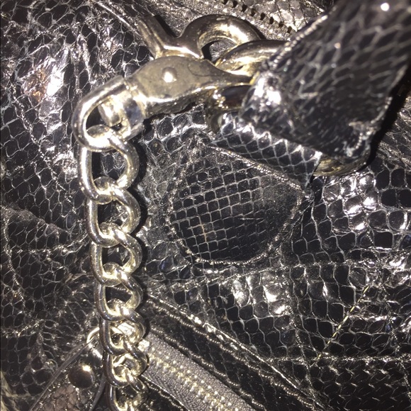 Python Snakeskin Strap Chain Handbag by PURE - Picture 5 of 8